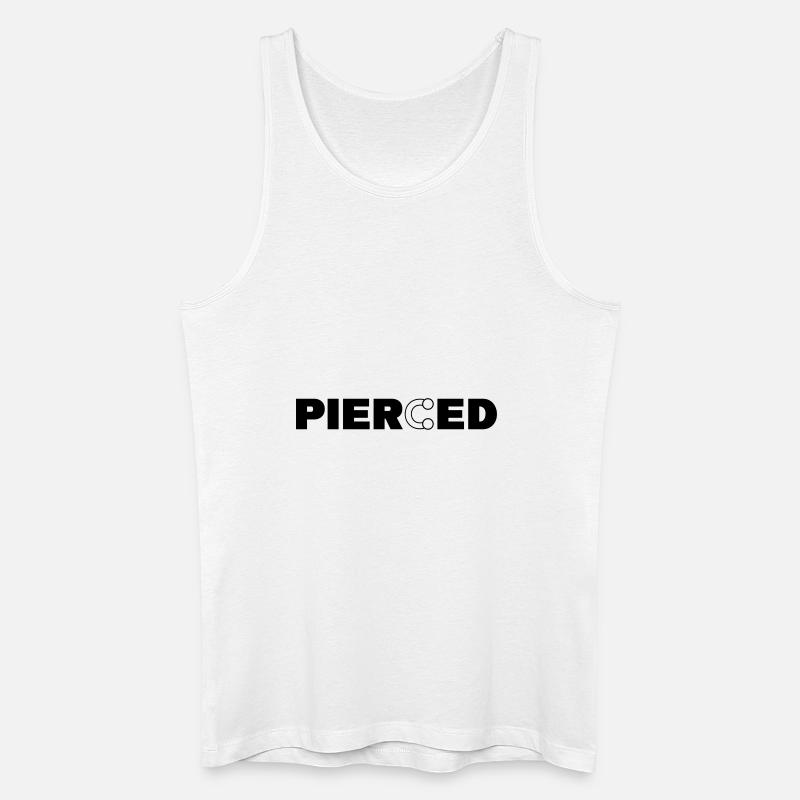 pierced piercing ring piercer - Men’s Organic Tank Top - white