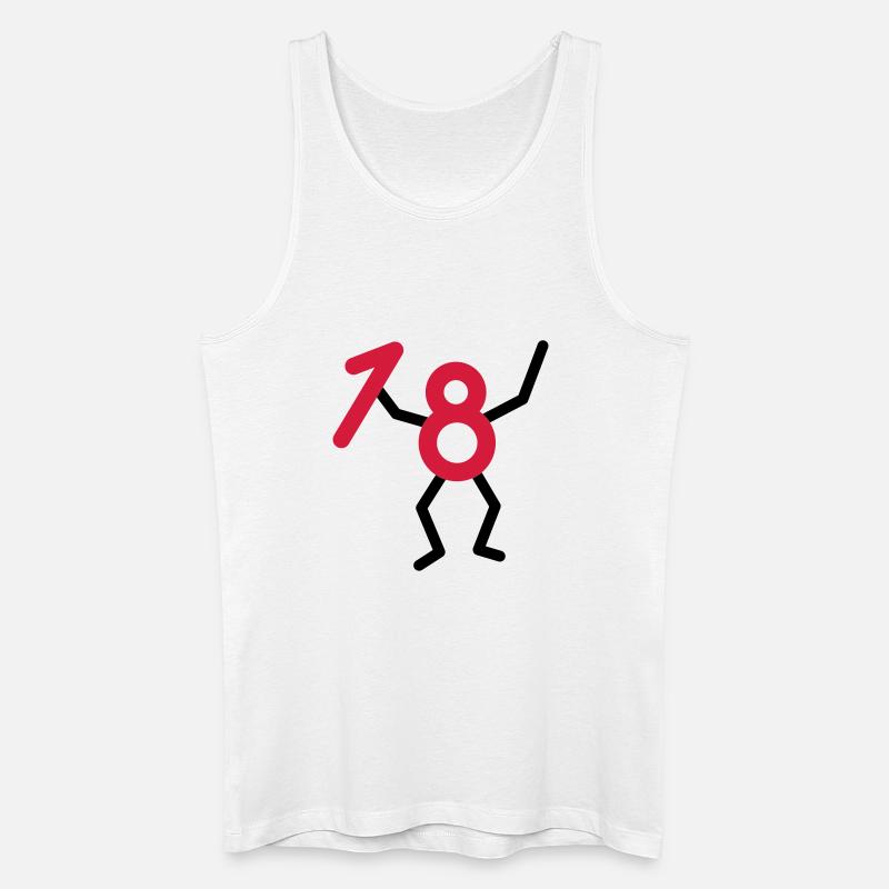 Endlich18 ! - Männer Bio Tank Top - Weiß