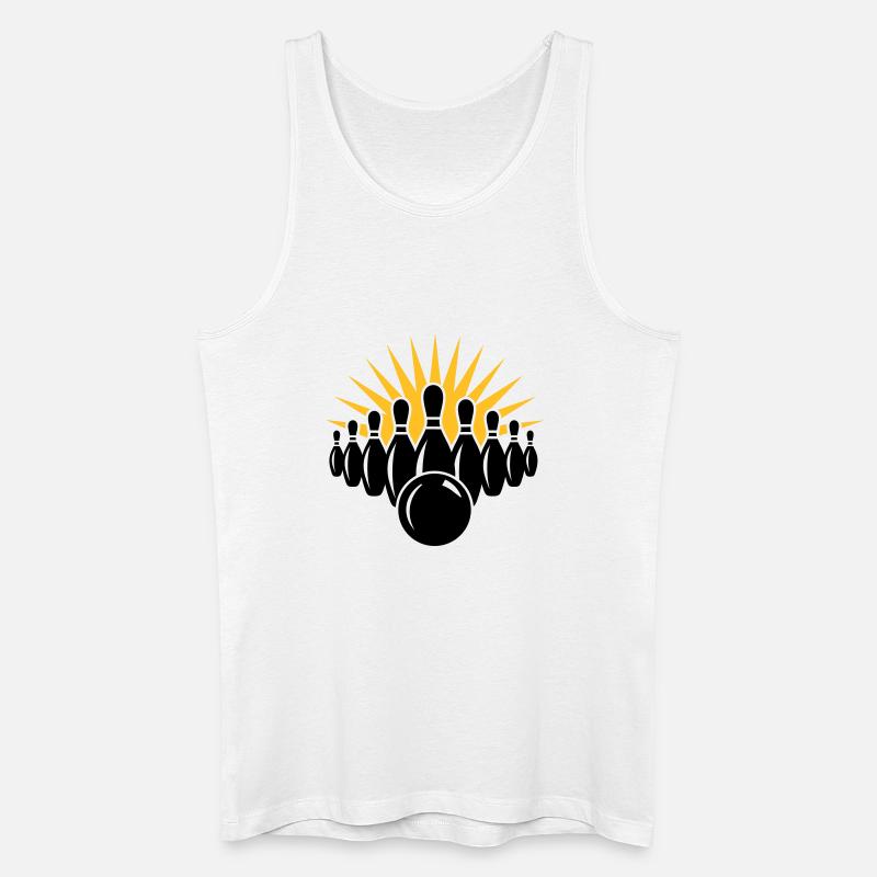 Kegeln - Männer Bio Tank Top - Weiß