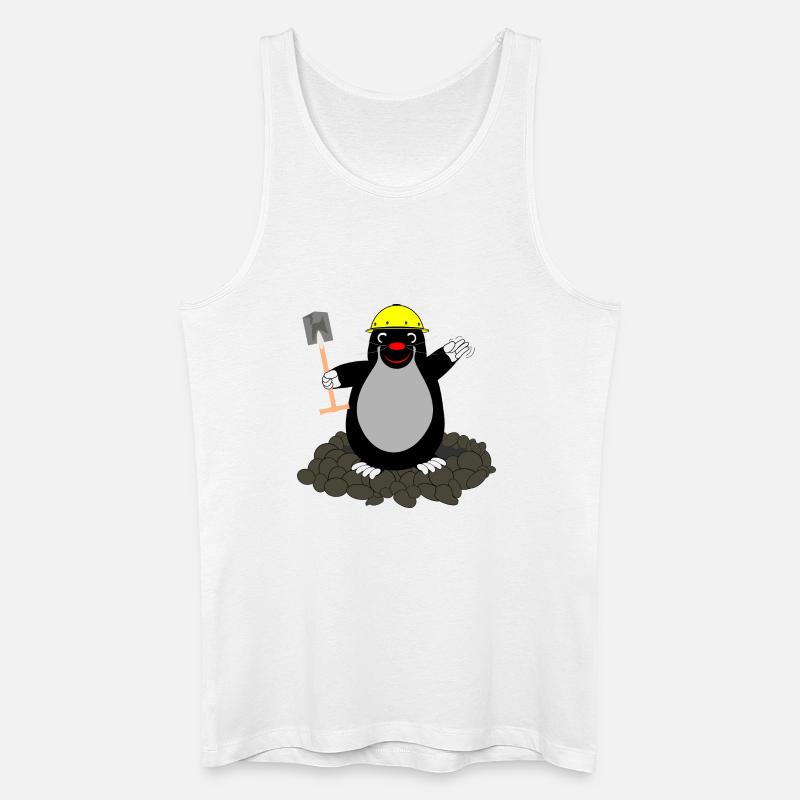 BuddelMaulwurf - Männer Bio Tank Top - Weiß