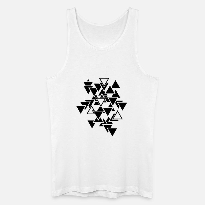 Dreiecke grafisches Muster - Männer Bio Tank Top - Weiß