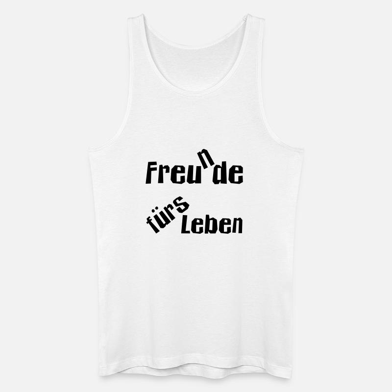 Freu(n)de fürs Leben - Männer Bio Tank Top - Weiß