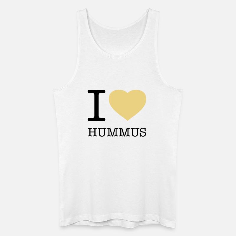 I LOVE HUMMUS - Männer Bio Tank Top - Weiß