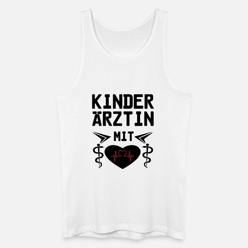 Kinderärztin mit Herz Geschenk - Männer Bio Tank Top - Weiß