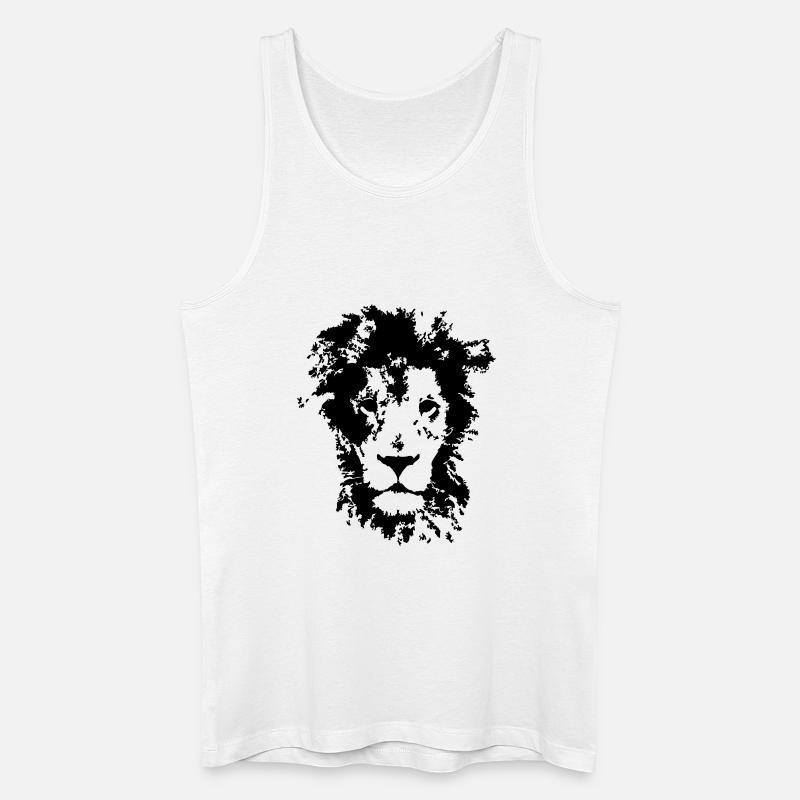 Löwe - Männer Bio Tank Top - Weiß
