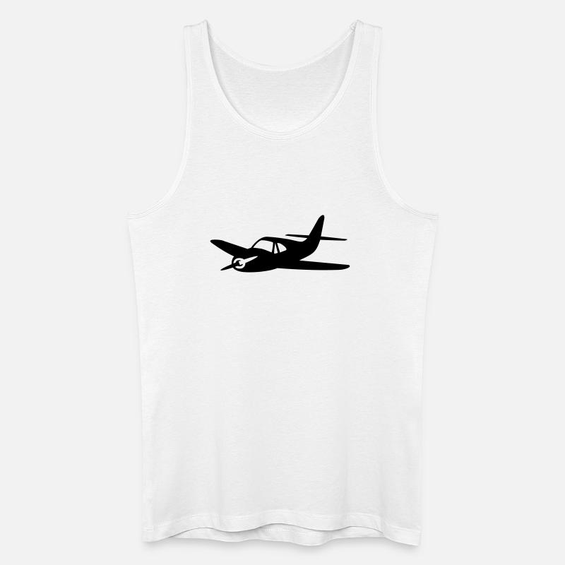 Propellerflugzeug - Männer Bio Tank Top - Weiß