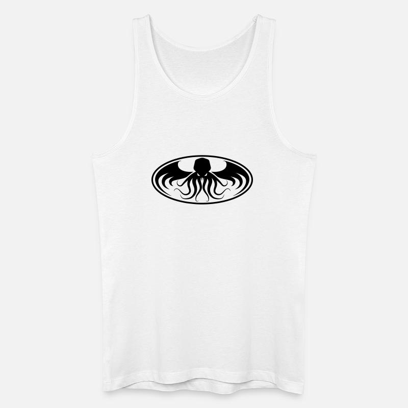 Cthulhu Dark Emblem Parodie - Männer Bio Tank Top - Weiß