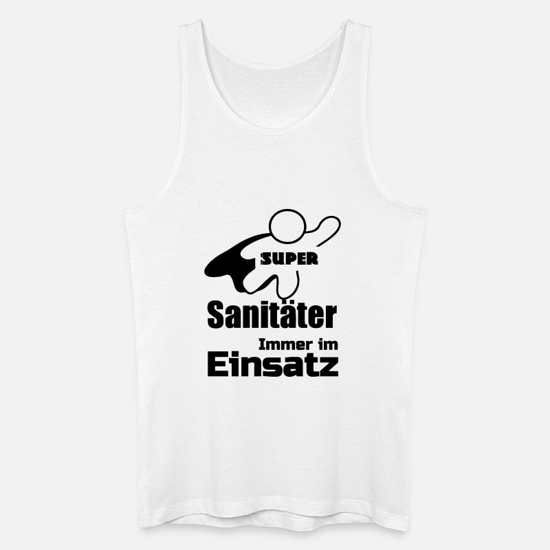 Super Sanitäter Geschenk - Männer Bio Tank Top - Weiß