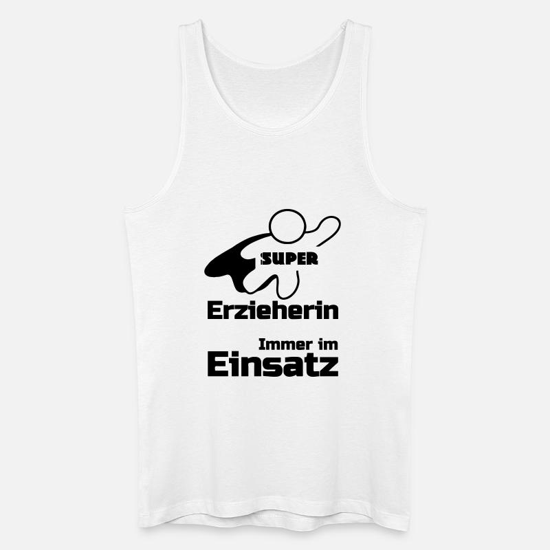 Super Erzieherin Geschenk - Männer Bio Tank Top - Weiß