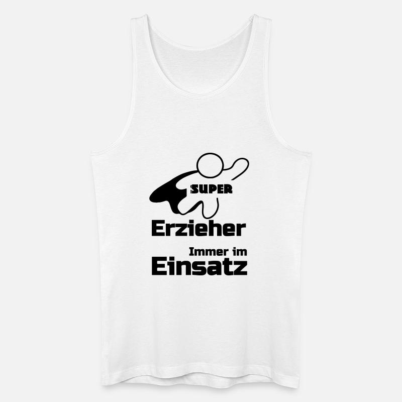 Super Erzieher Geschenk - Männer Bio Tank Top - Weiß