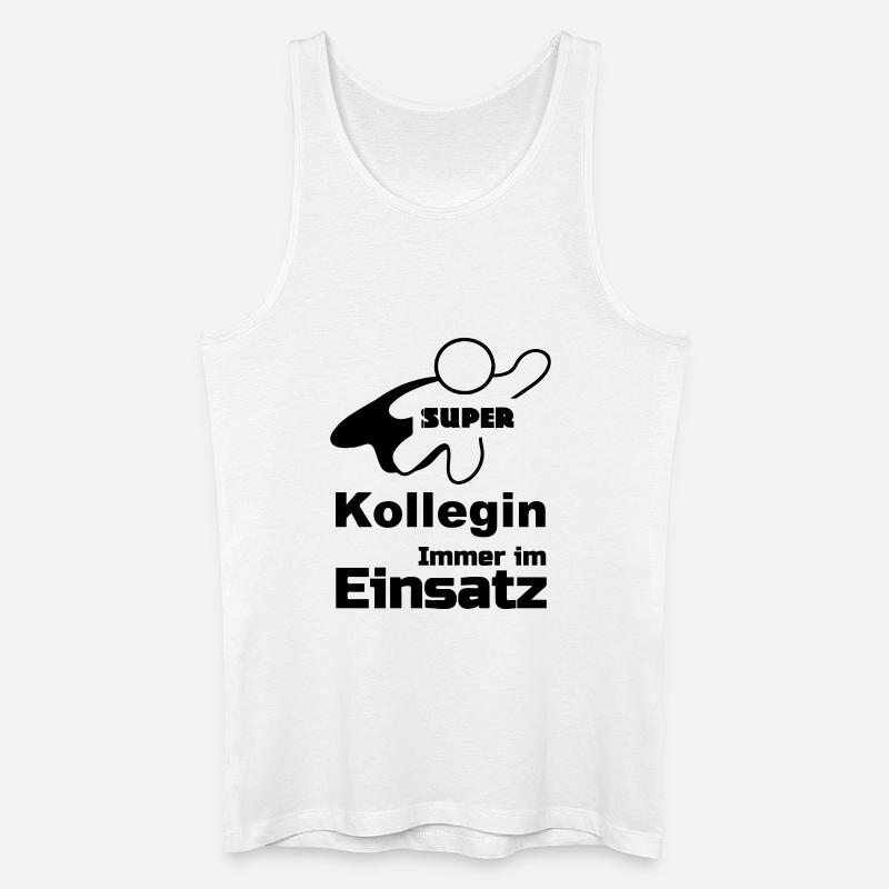 Super Kollegin Geschenk - Männer Bio Tank Top - Weiß