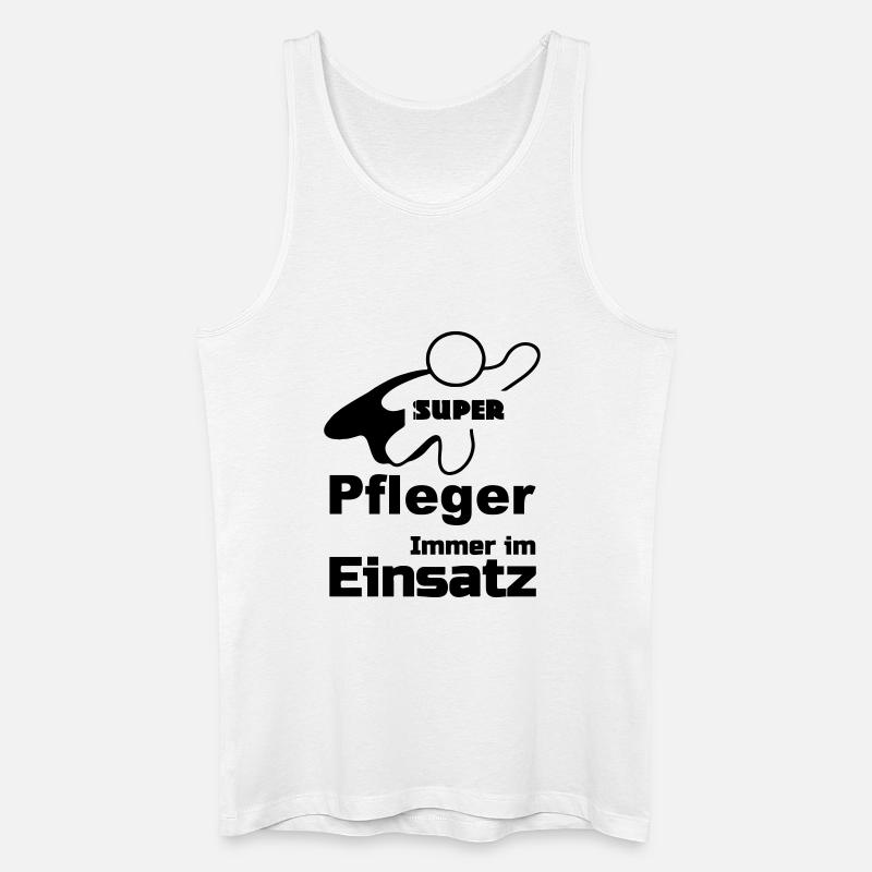 Super Pfleger Geschenk - Männer Bio Tank Top - Weiß
