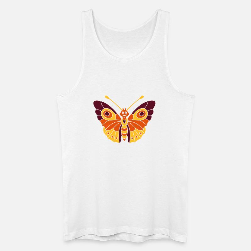 Schmetterling (d) - Männer Bio Tank Top - Weiß