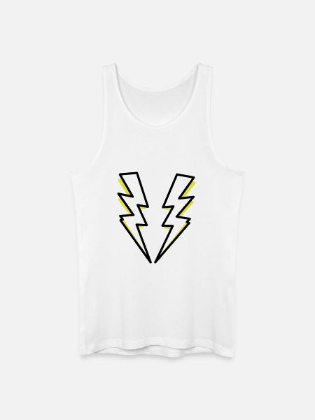 Foudre, flash, flash, - Débardeur bio Homme - blanc