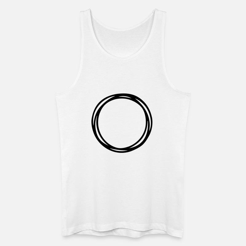 Kreise und Kreise - Männer Bio Tank Top - Weiß
