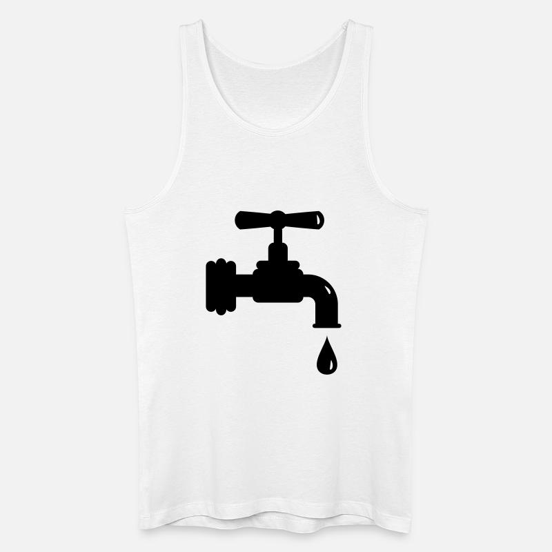 Ein tropfender Wasserhahn - Männer Bio Tank Top - Weiß