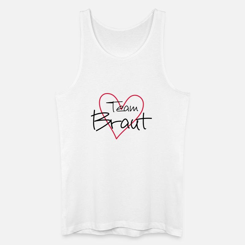 Team Braut Herz Party - Männer Bio Tank Top - Weiß