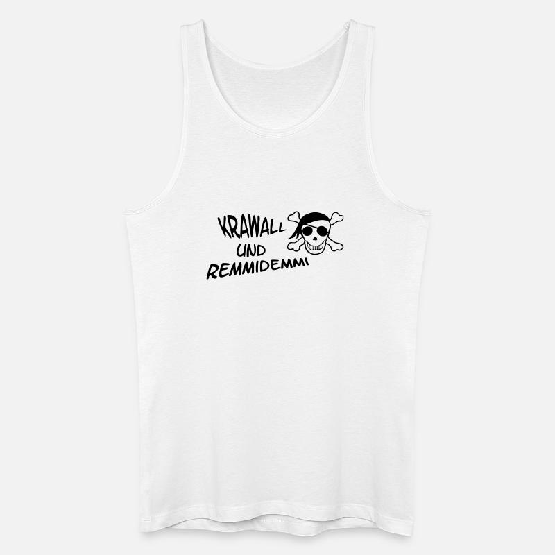 Krawall und Remmidemmi - Männer Bio Tank Top - Weiß