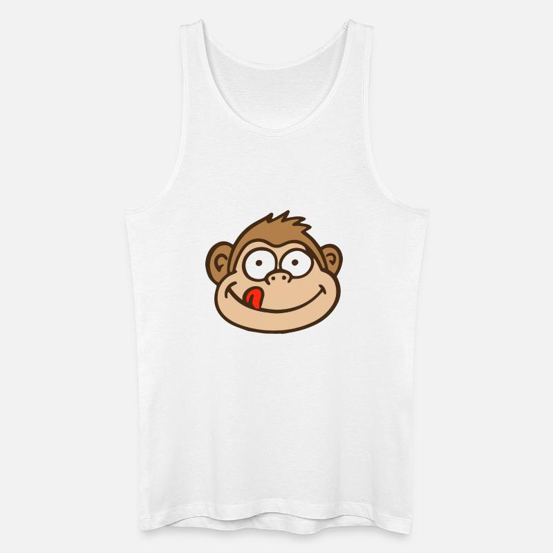 Affe - Männer Bio Tank Top - Weiß