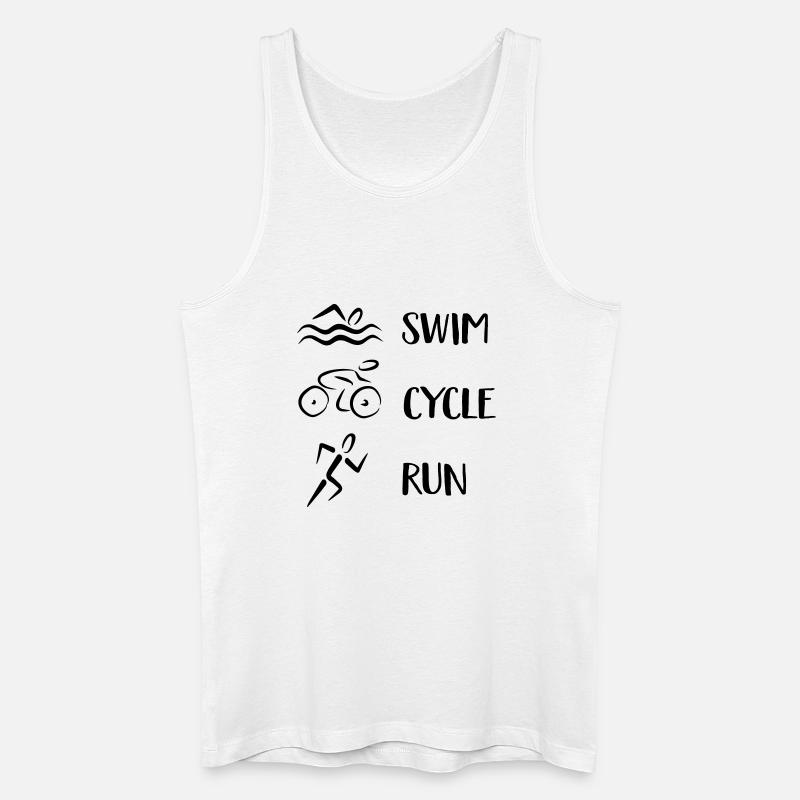 Triathlon - Männer Bio Tank Top - Weiß