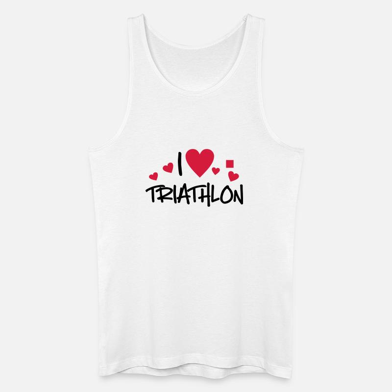 Triathlon - Männer Bio Tank Top - Weiß