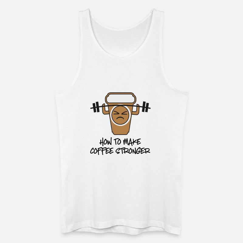 Kaffee - Männer Bio Tank Top - Weiß