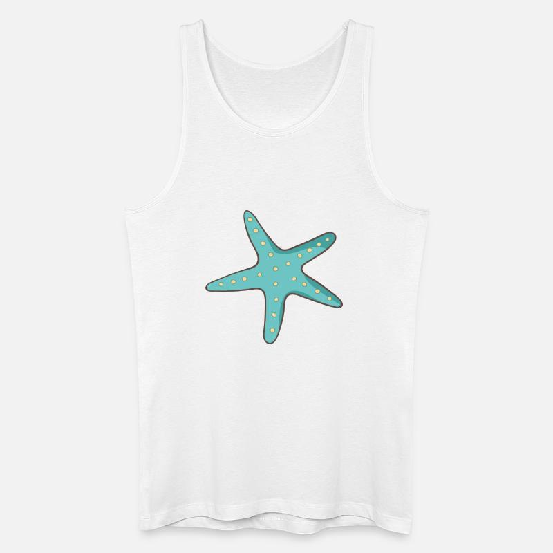 Seestern - Männer Bio Tank Top - Weiß