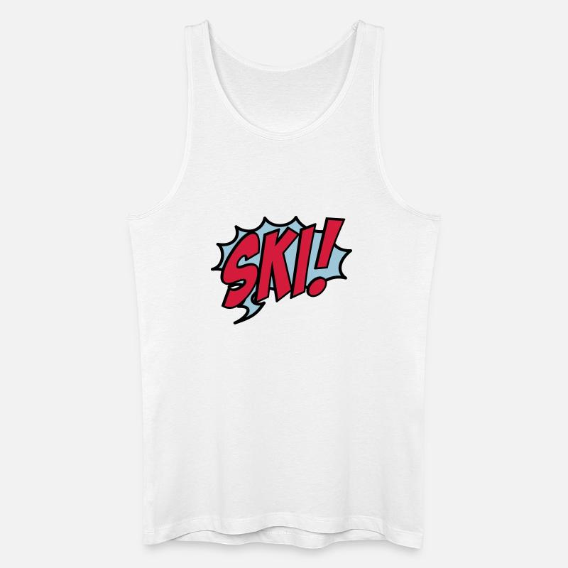 Ski - Männer Bio Tank Top - Weiß