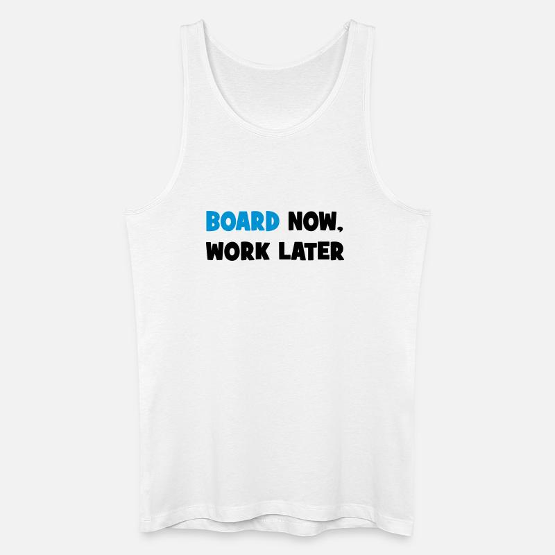 SNOWBOARD - Männer Bio Tank Top - Weiß