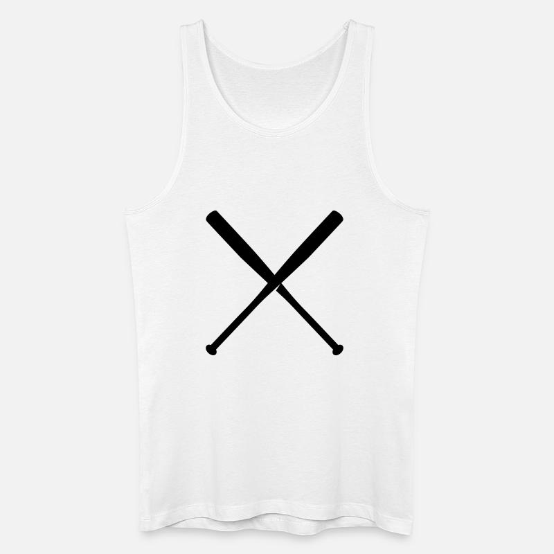 Baseball Keule, Baseballschläger - Männer Bio Tank Top - Weiß