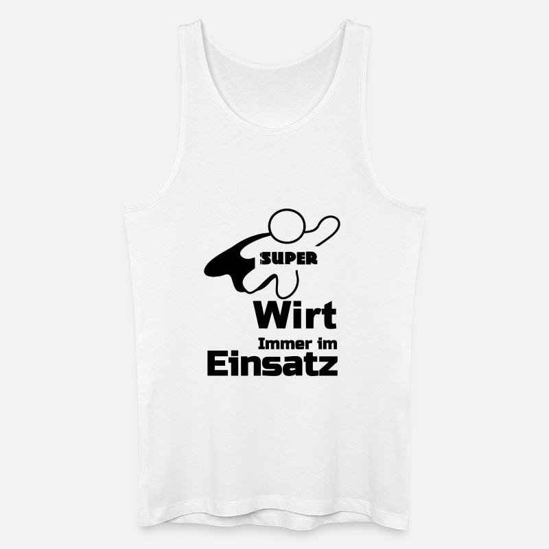 Super Wirt Geschenk - Männer Bio Tank Top - Weiß