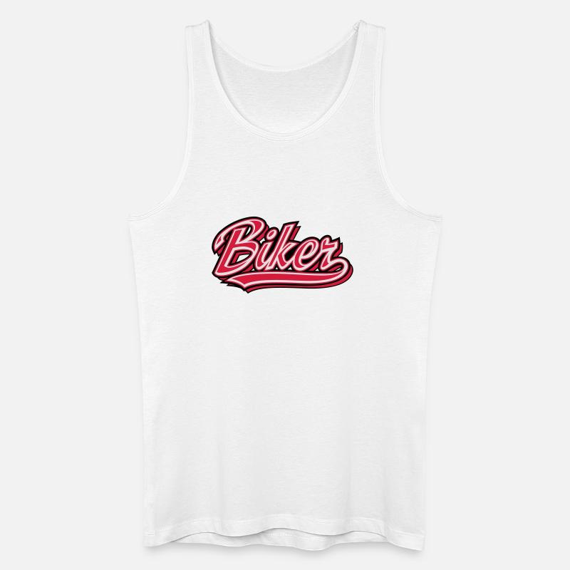 Biker - Männer Bio Tank Top - Weiß