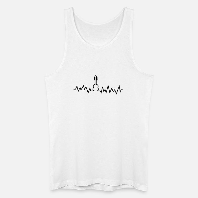 gitarre - Männer Bio Tank Top - Weiß