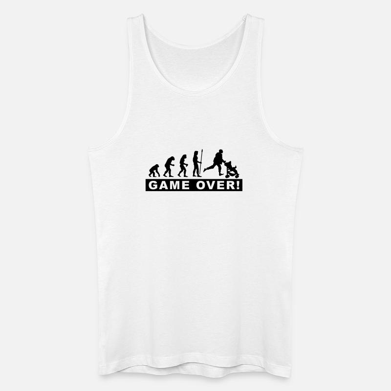 evolution_daddy - Männer Bio Tank Top - Weiß