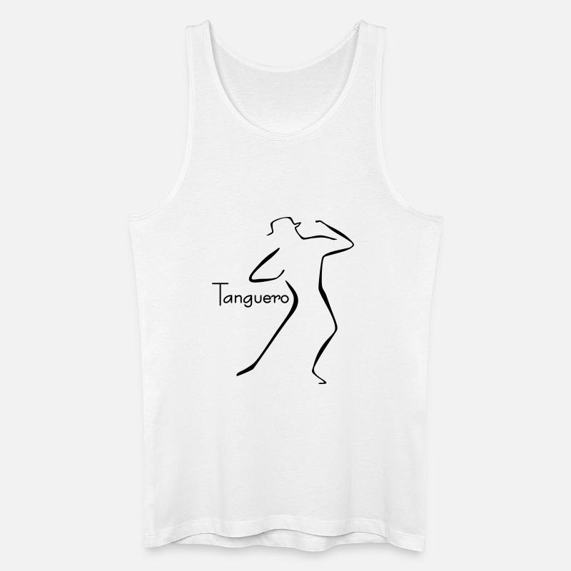 Tango-5 - Männer Bio Tank Top - Weiß