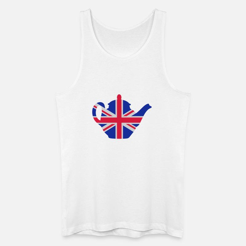 British teapot 3clr - Männer Bio Tank Top - Weiß