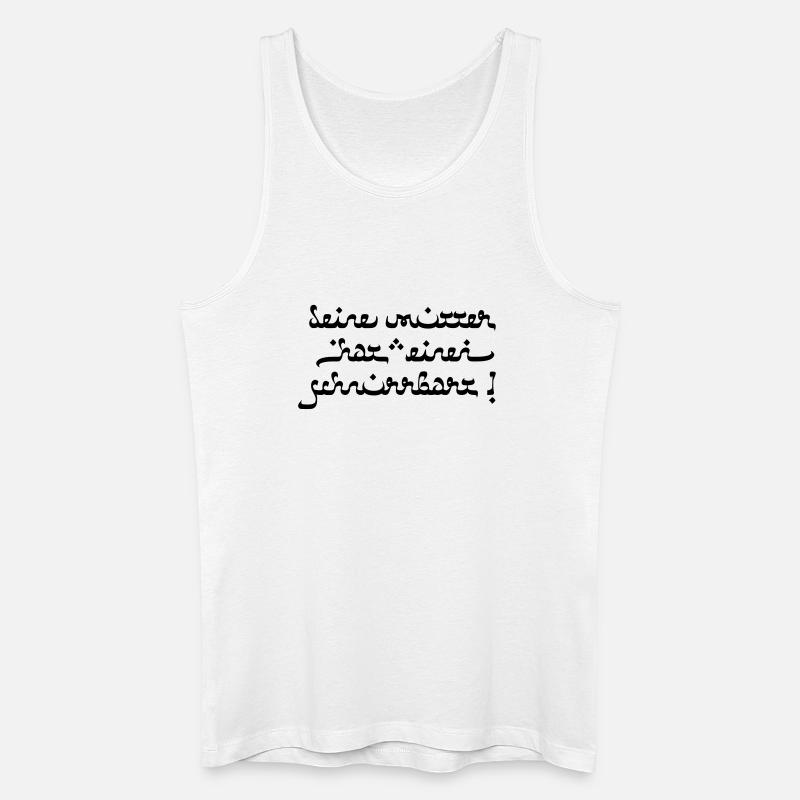 Deine mutter hat einen schnurrbart! - Männer Bio Tank Top - Weiß