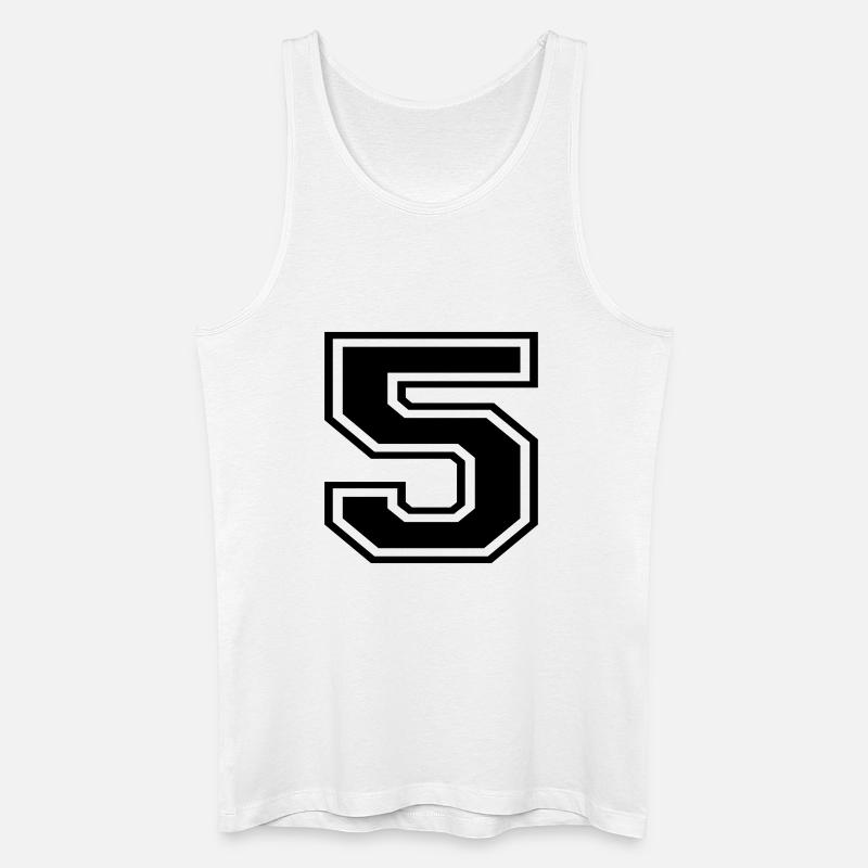 5 - Männer Bio Tank Top - Weiß