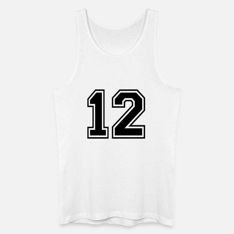 12 - Männer Bio Tank Top - Weiß