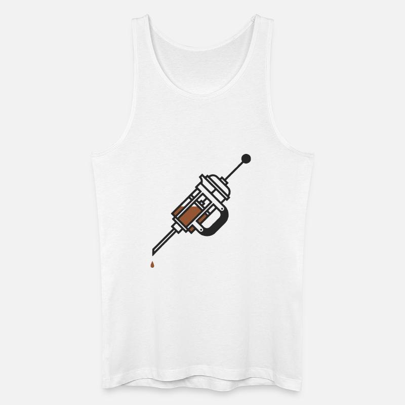 Kaffee Kaffee Kaffee - Männer Bio Tank Top - Weiß