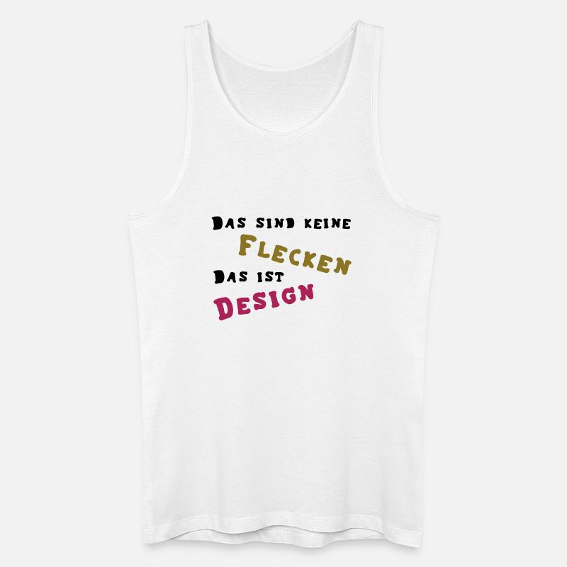 Flecken - Design - Männer Bio Tank Top - Weiß