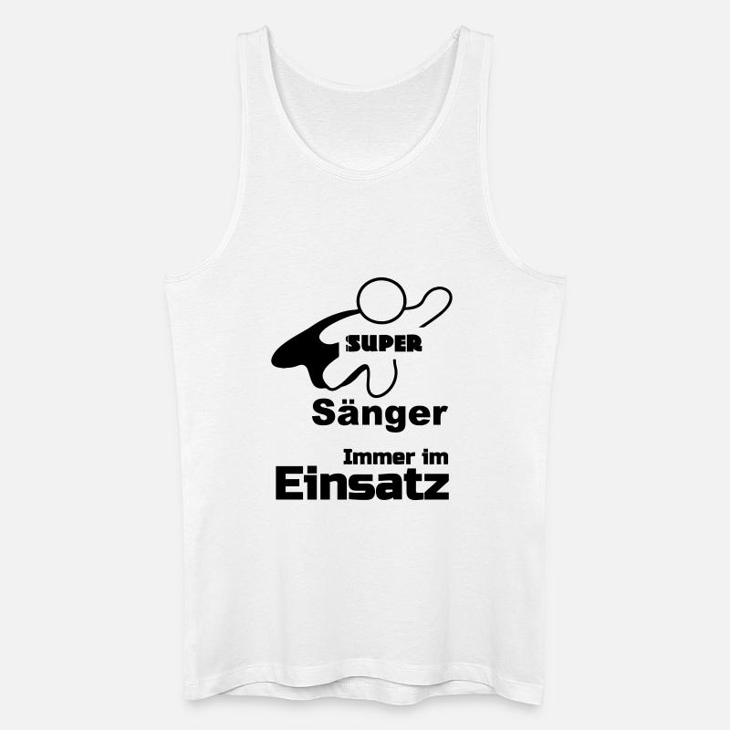 Super Sänger, Musik,Berufe, Sprüche, Geschenk - Männer Bio Tank Top - Weiß