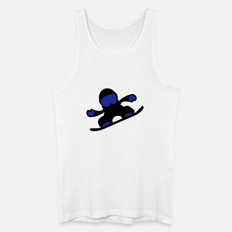 snowboarder - Männer Bio Tank Top - Weiß