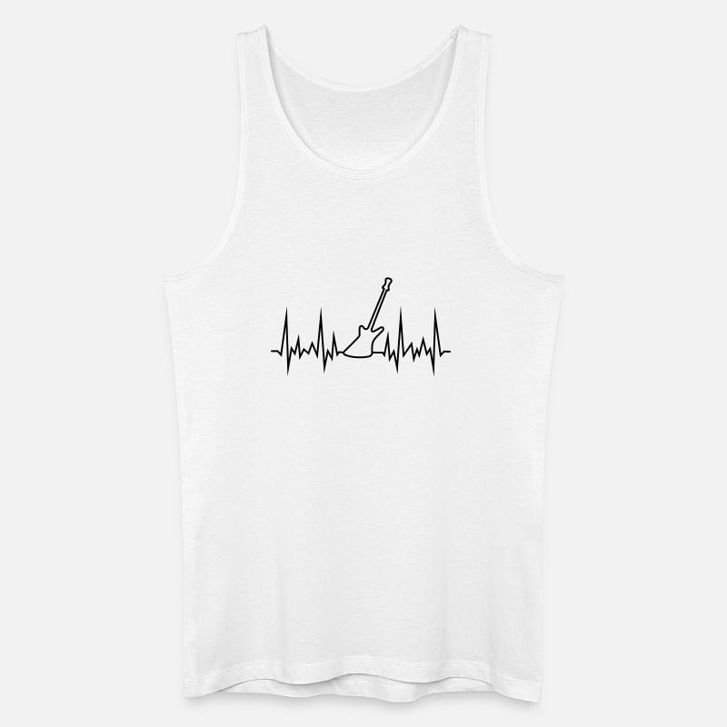 wave-E-gitarre - Männer Bio Tank Top - Weiß