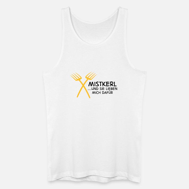 2541614 15142795 mistkerl - Männer Bio Tank Top - Weiß