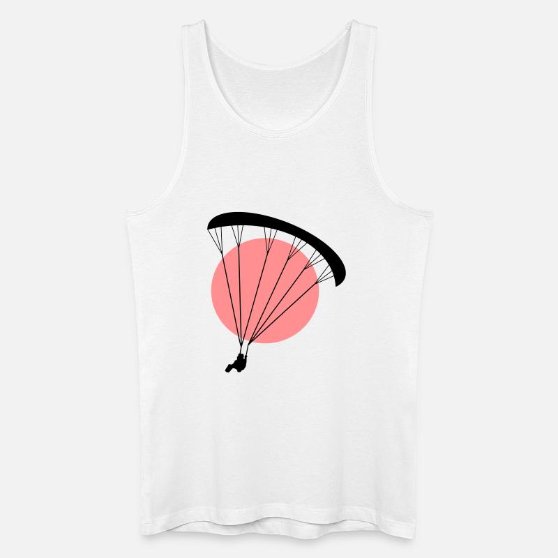 Paraglider Sunset Vektor - Männer Bio Tank Top - Weiß
