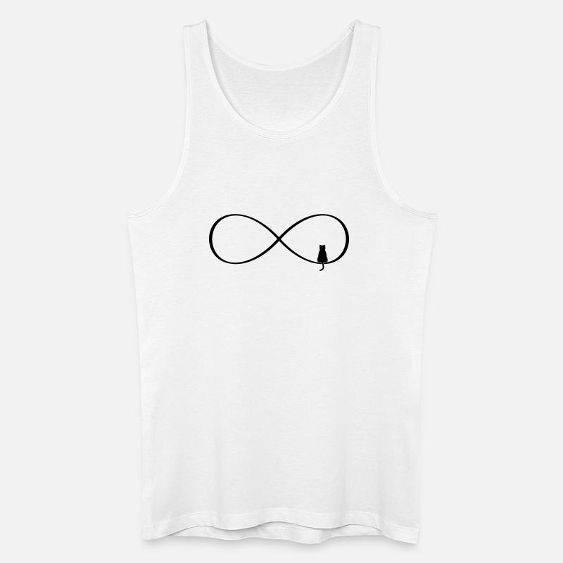 Unendlichkeitszeichen Katzenliebe Geschenk - Männer Bio Tank Top - Weiß