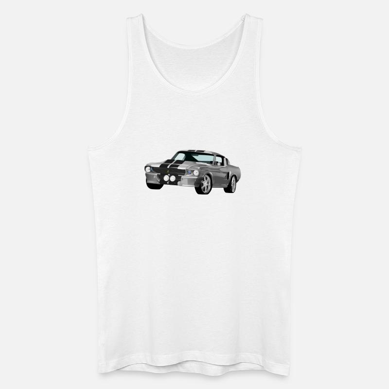 Auto - Männer Bio Tank Top - Weiß