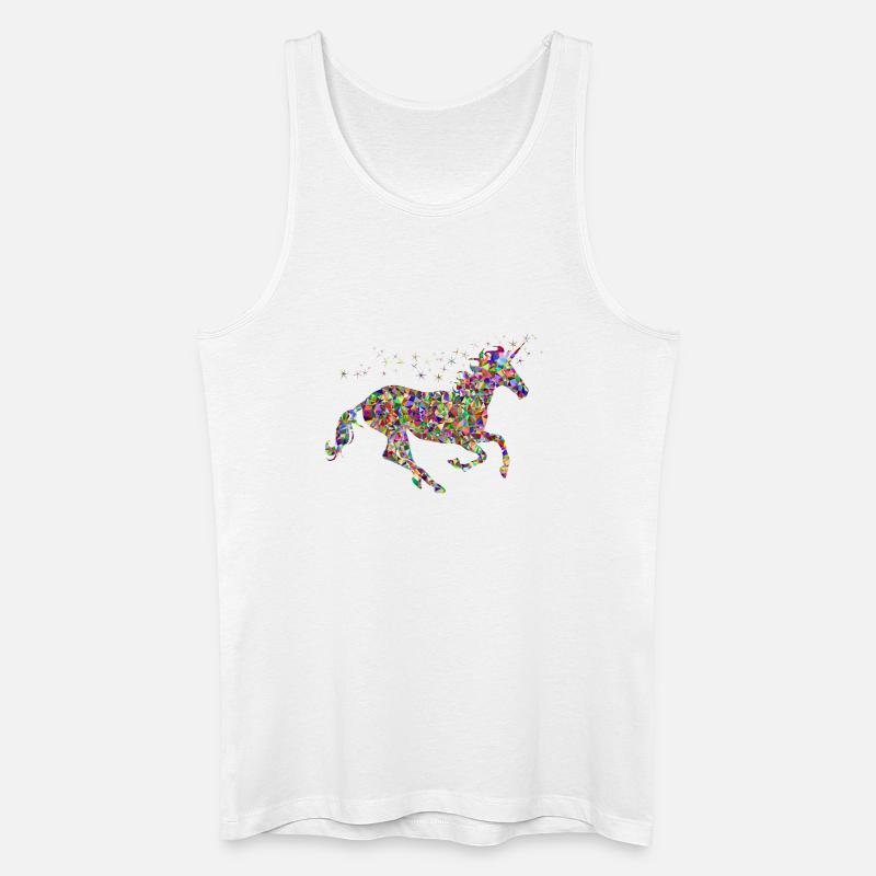Einhorn - Männer Bio Tank Top - Weiß