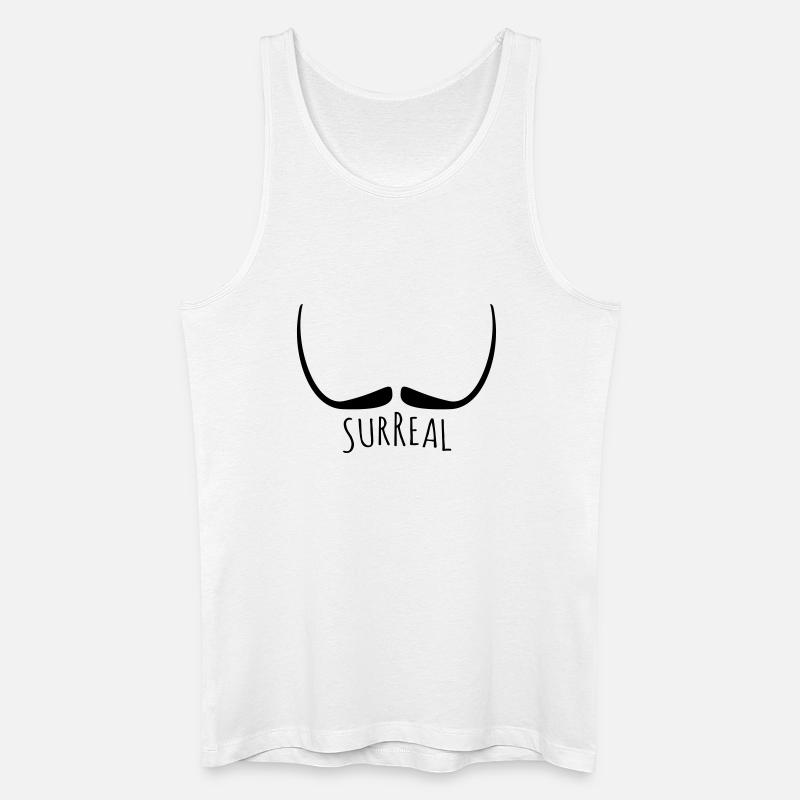 Surreal - surreal Schnurrbart - Männer Bio Tank Top - Weiß